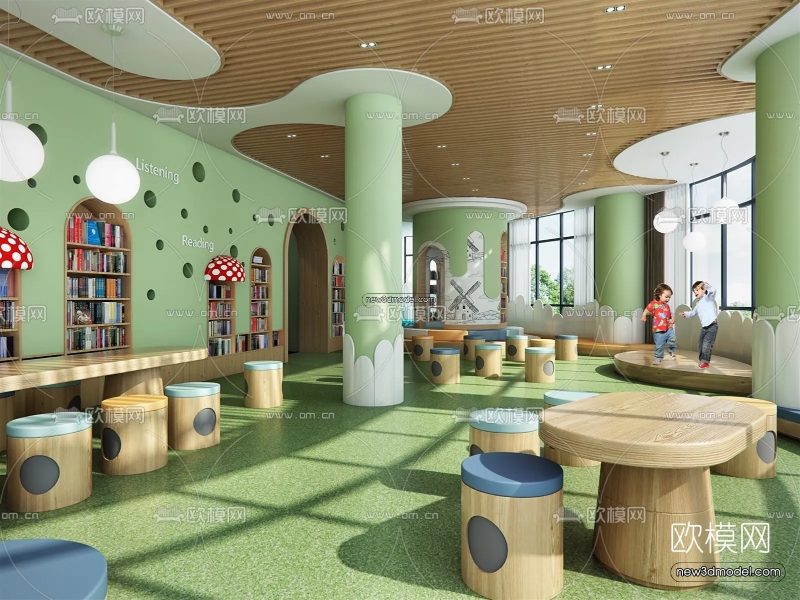 Interior 3D Model of Kindergarten – 3D Scene – 111 – VRAY