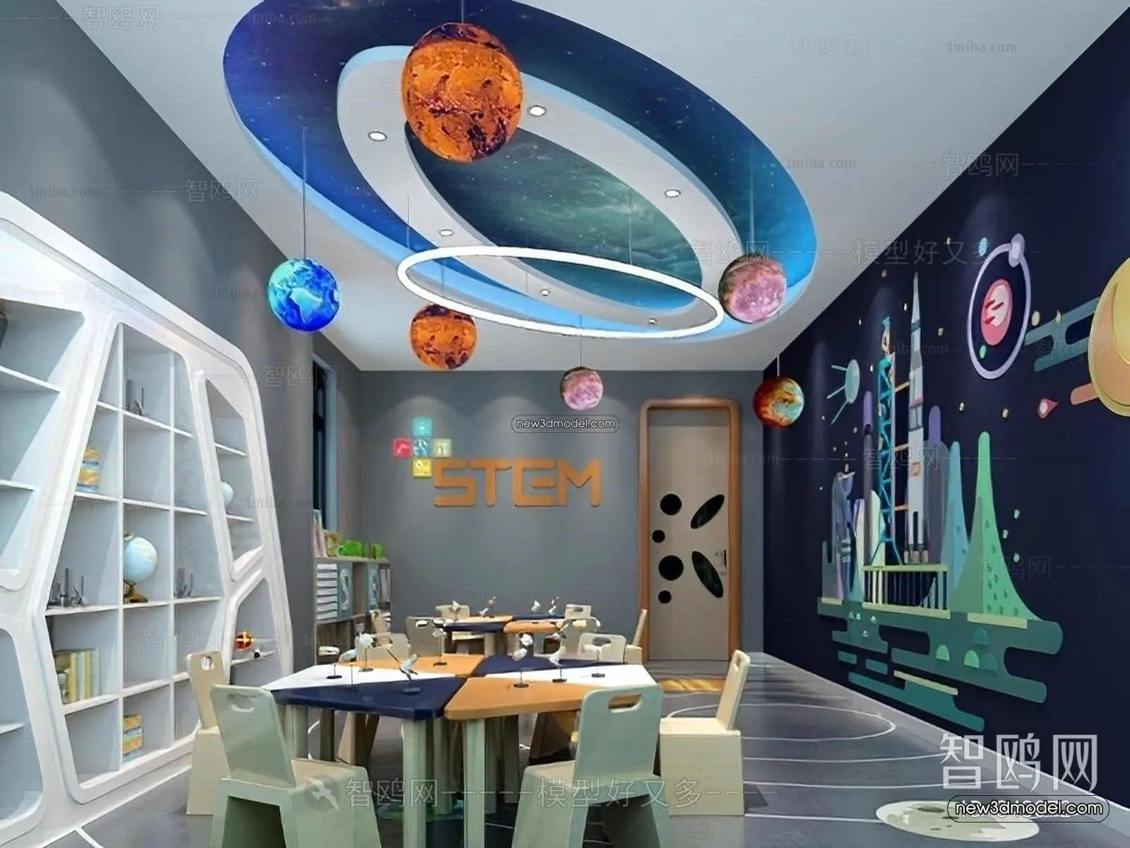 Interior 3D Model of Kindergarten – 3D Scene – 113 – VRAY