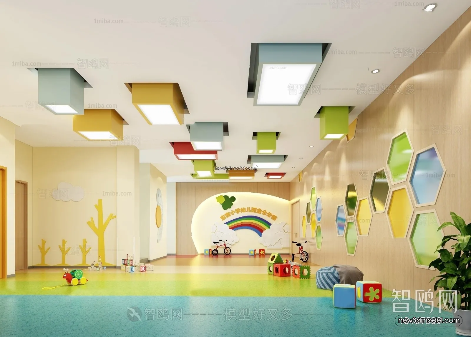Interior 3D Model of Kindergarten – 3D Scene – 118 – VRAY