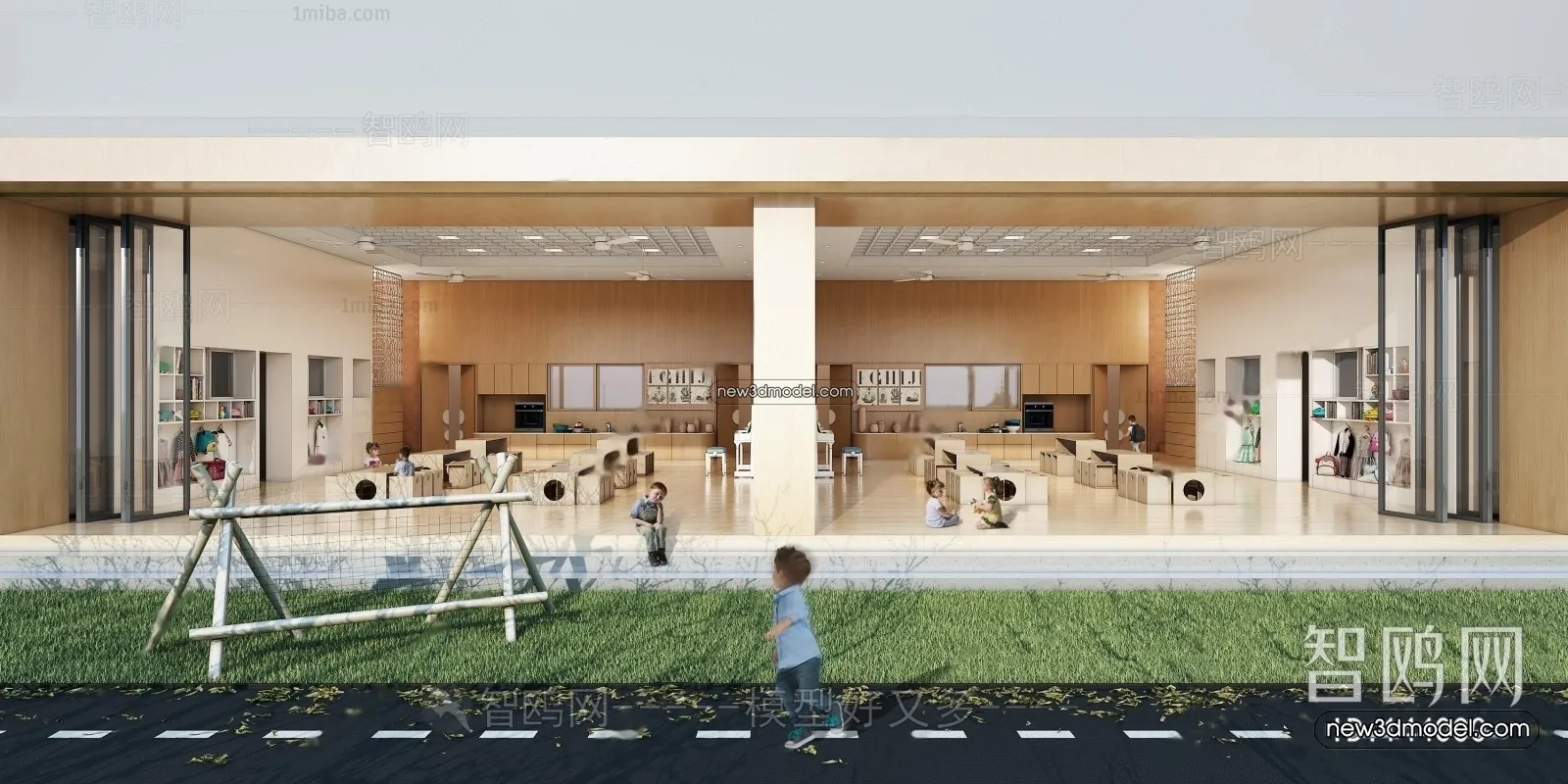 Interior 3D Model of Kindergarten – 3D Scene – 119 – VRAY