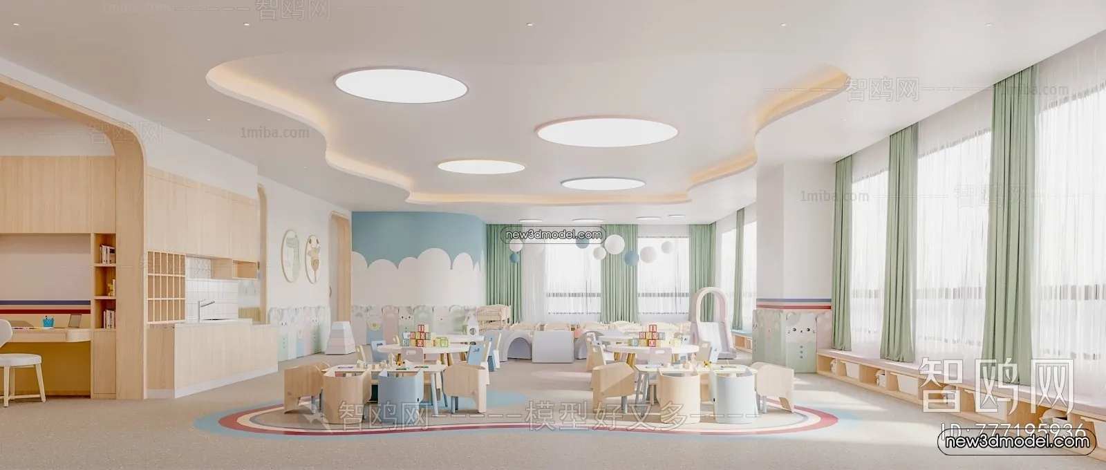 Interior 3D Model of Kindergarten – 3D Scene – 121 – VRAY