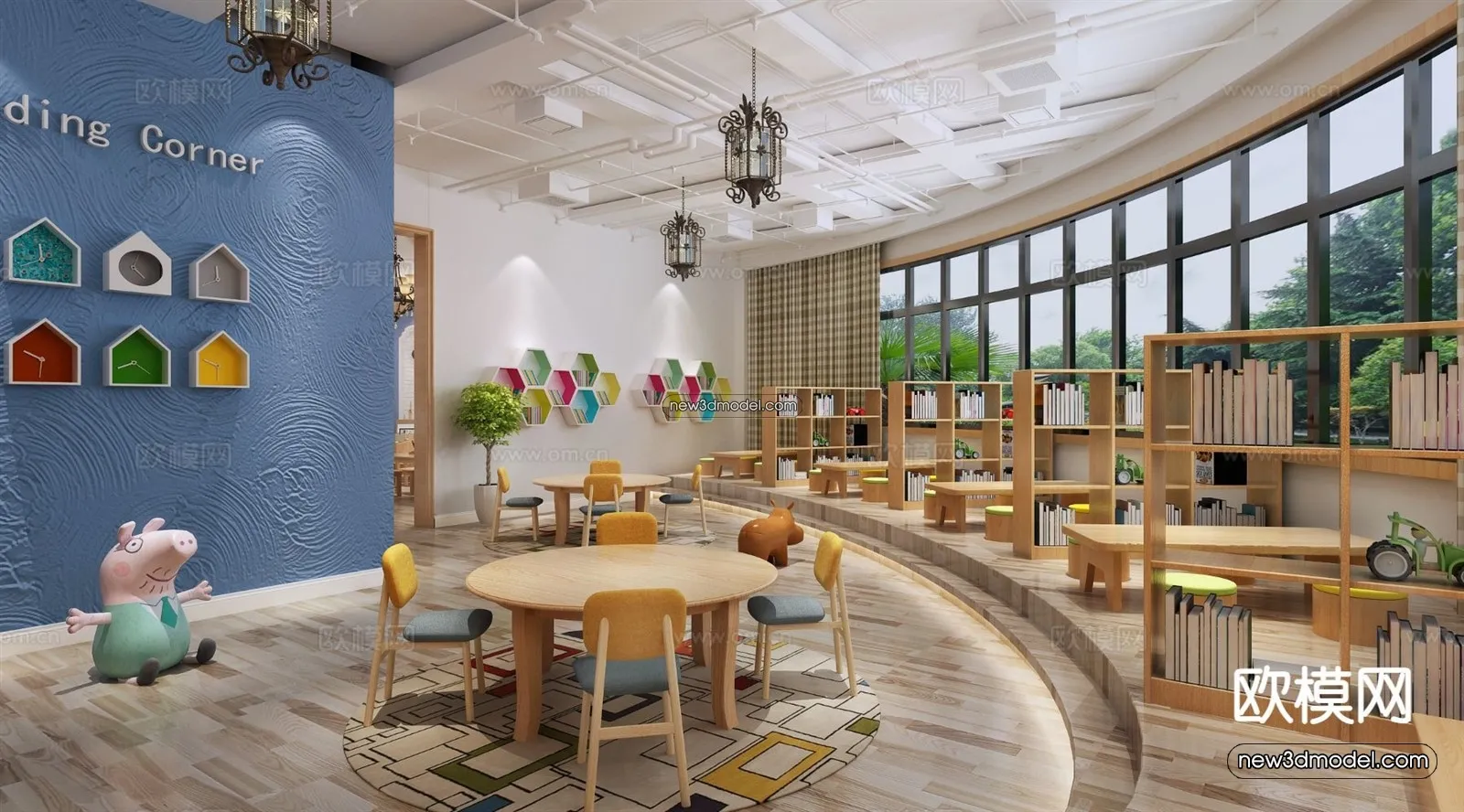 Interior 3D Model of Kindergarten – 3D Scene – 122 – VRAY