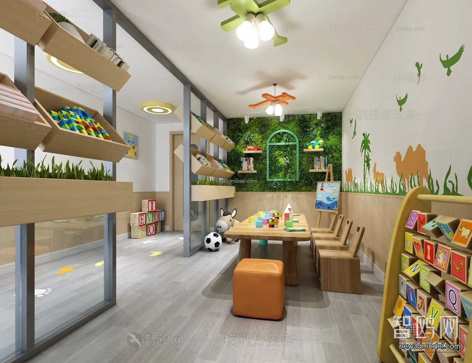 Interior 3D Model of Kindergarten – 3D Scene – 124 – VRAY