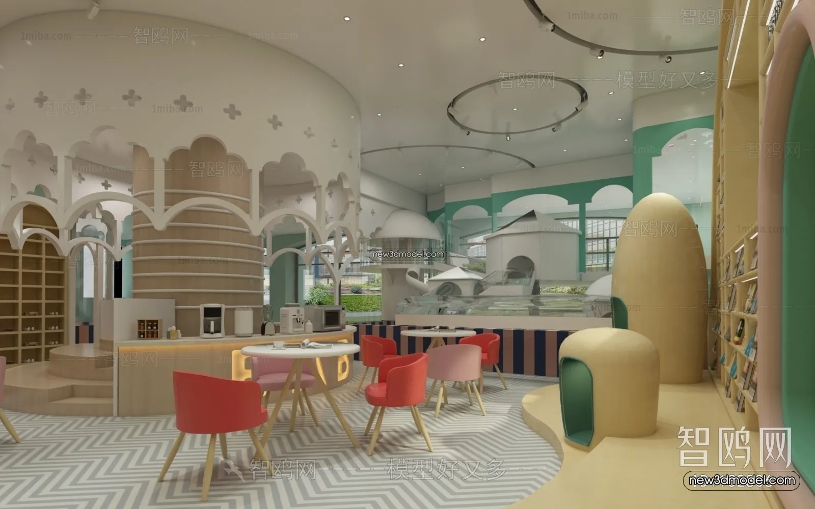 Interior 3D Model of Kindergarten – 3D Scene – 126 – VRAY