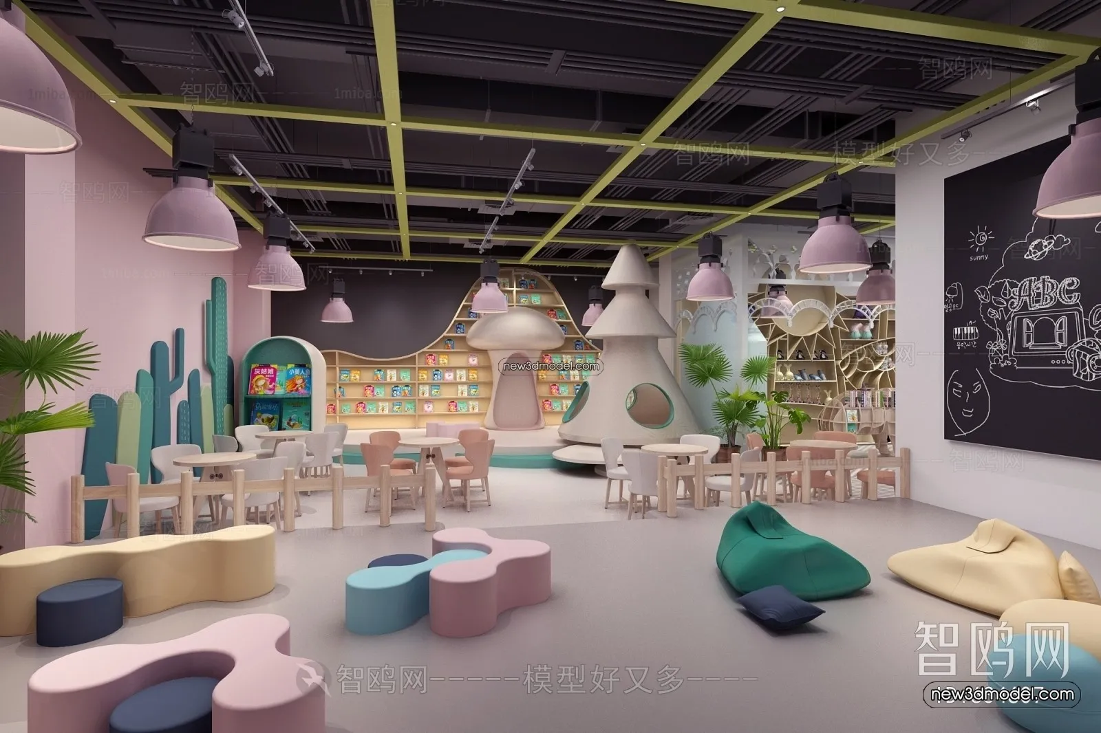 Interior 3D Model of Kindergarten – 3D Scene – 127 – VRAY