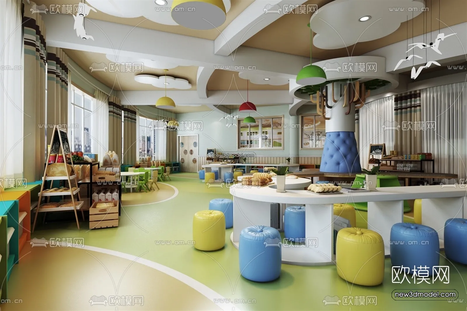 Interior 3D Model of Kindergarten – 3D Scene – 130 – VRAY