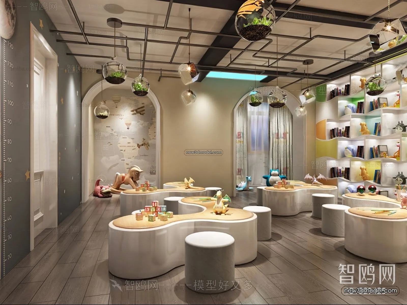 Interior 3D Model of Kindergarten – 3D Scene – 131 – VRAY