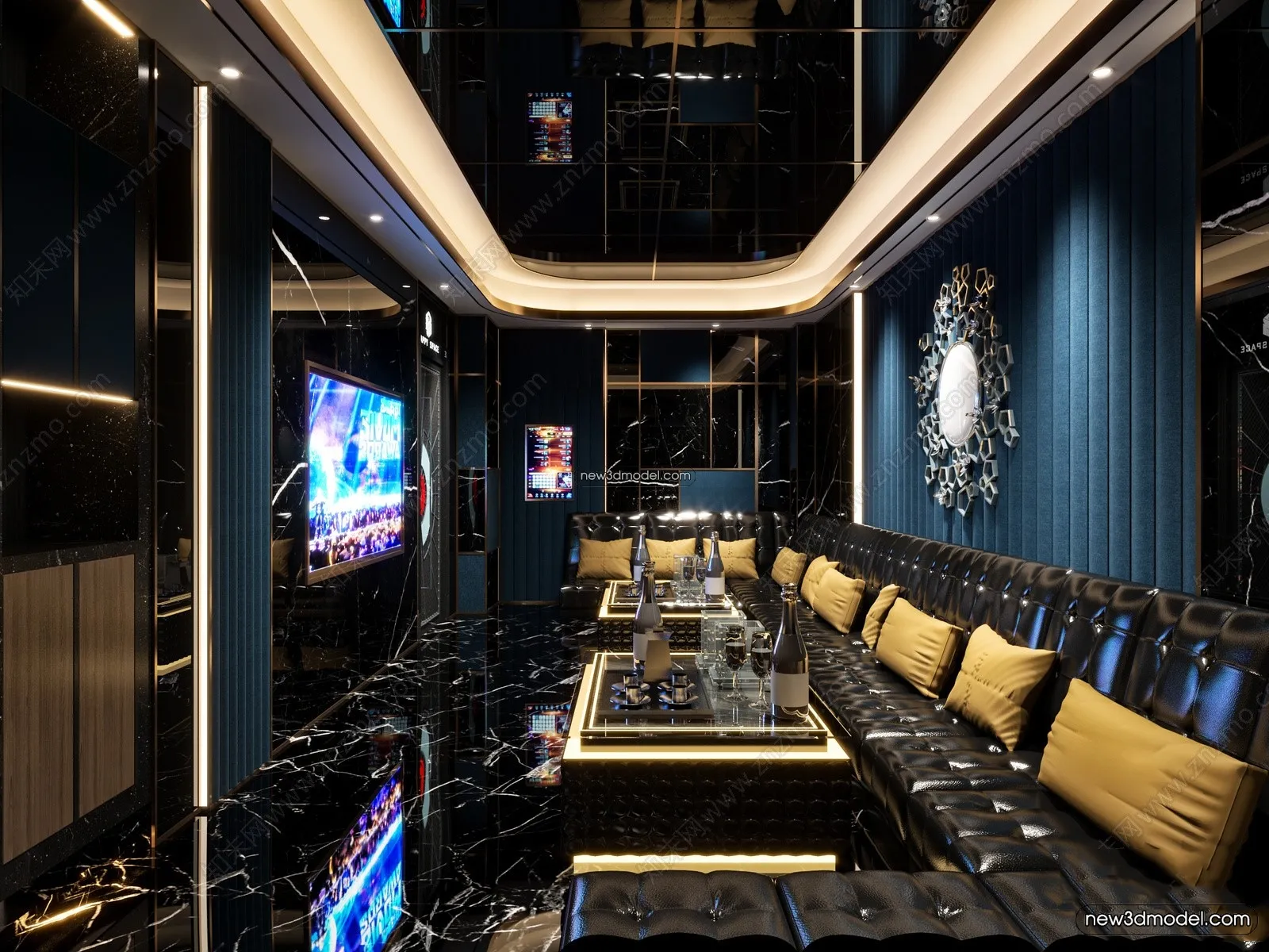 Interior 3D Model of KTV – 3D Blocks – 060 – VRAY