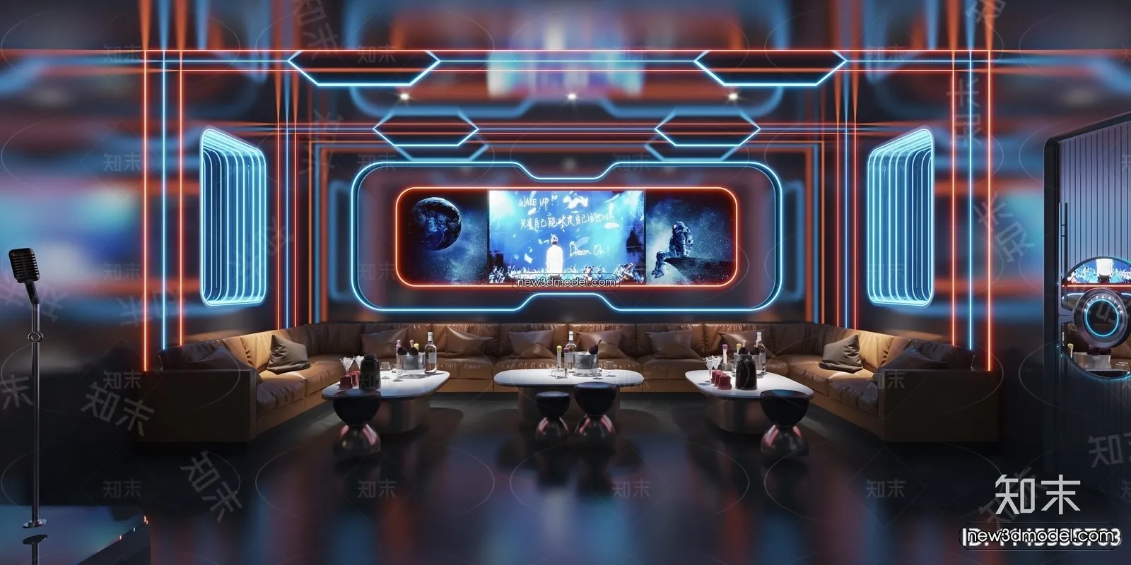 Interior 3D Model of KTV – 3D Blocks – 062 – VRAY