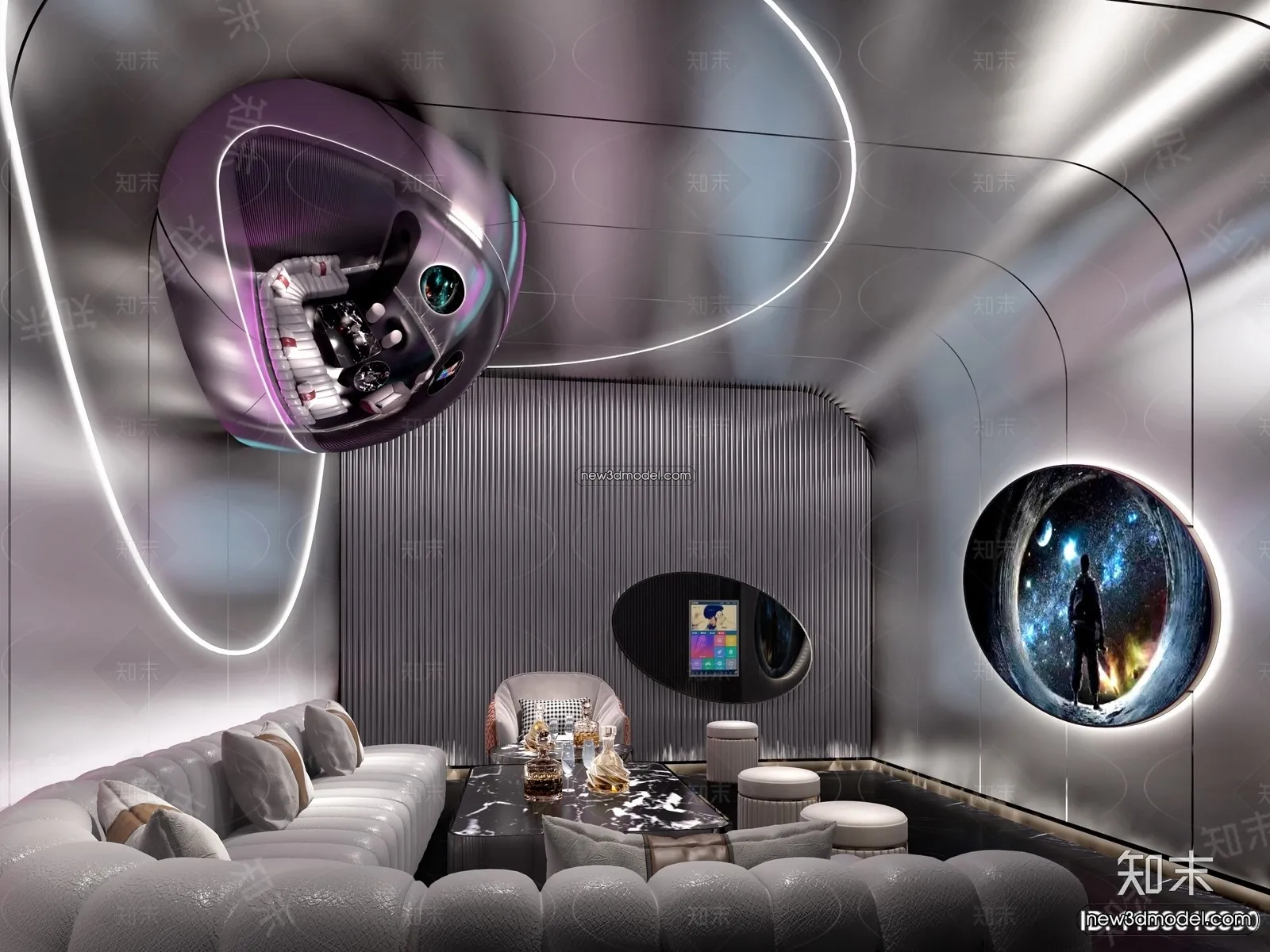 Interior 3D Model of KTV – 3D Blocks – 064 – VRAY