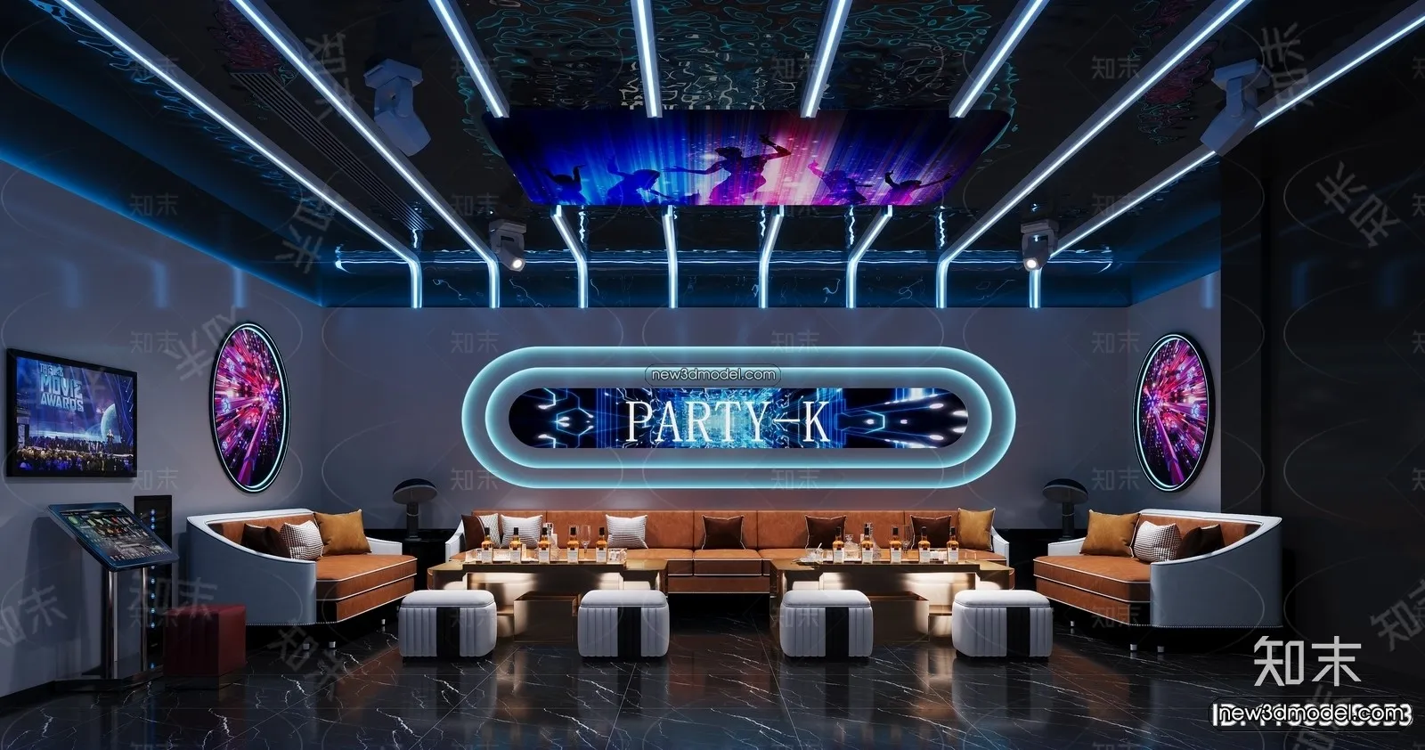 Interior 3D Model of KTV – 3D Blocks – 068 – CORONA