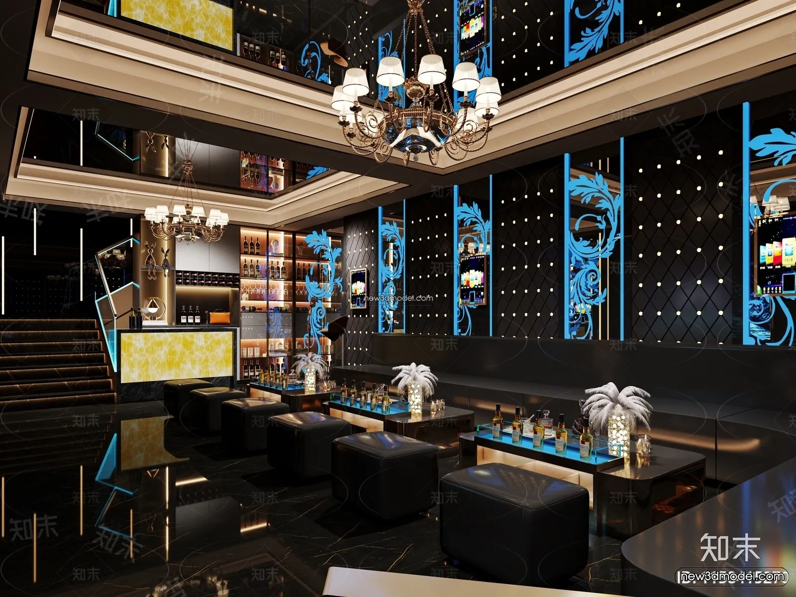 Interior 3D Model of KTV – 3D Blocks – 071 – CORONA