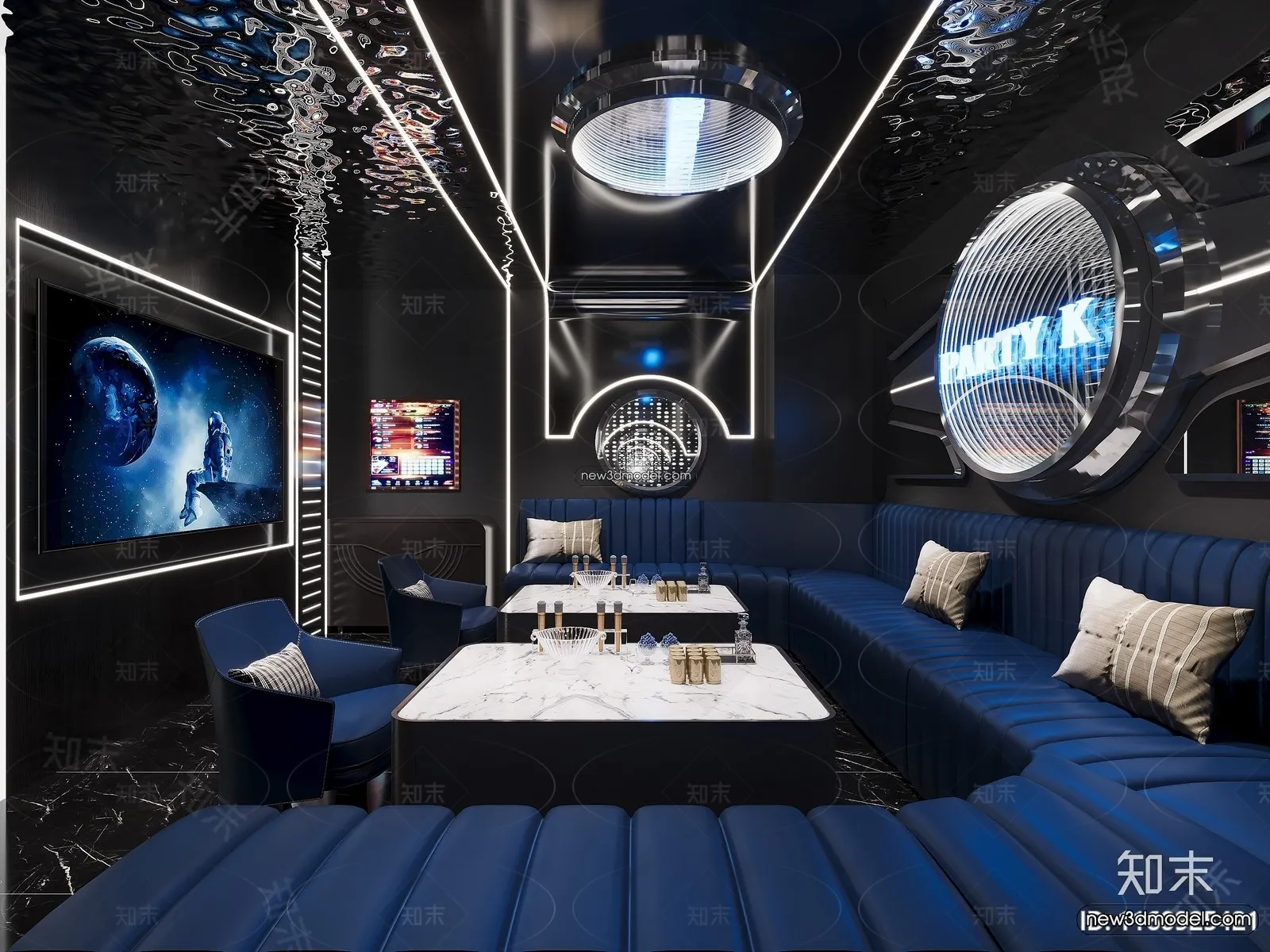 Interior 3D Model of KTV – 3D Blocks – 072 – CORONA