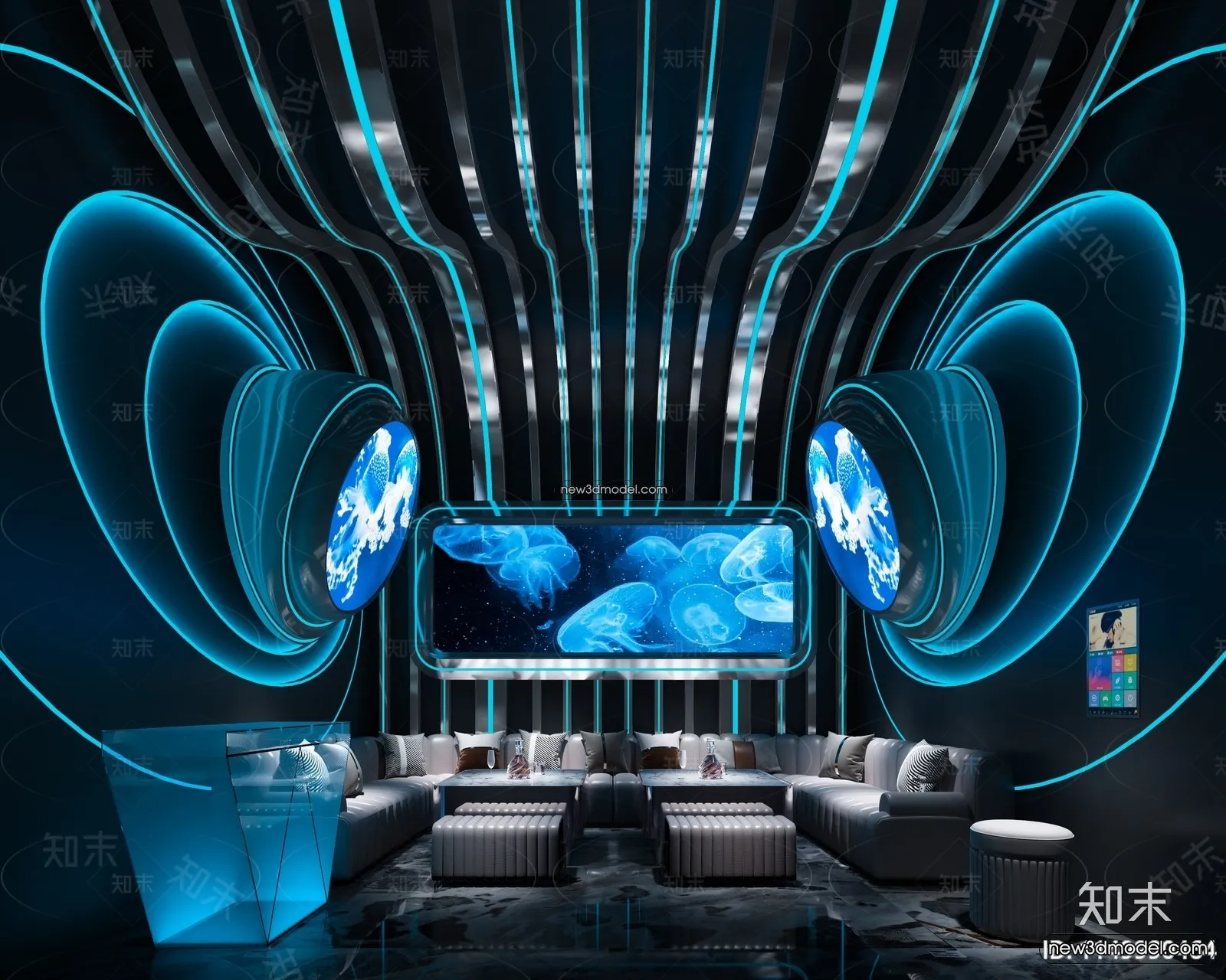 Interior 3D Model of KTV – 3D Blocks – 074 – VRAY