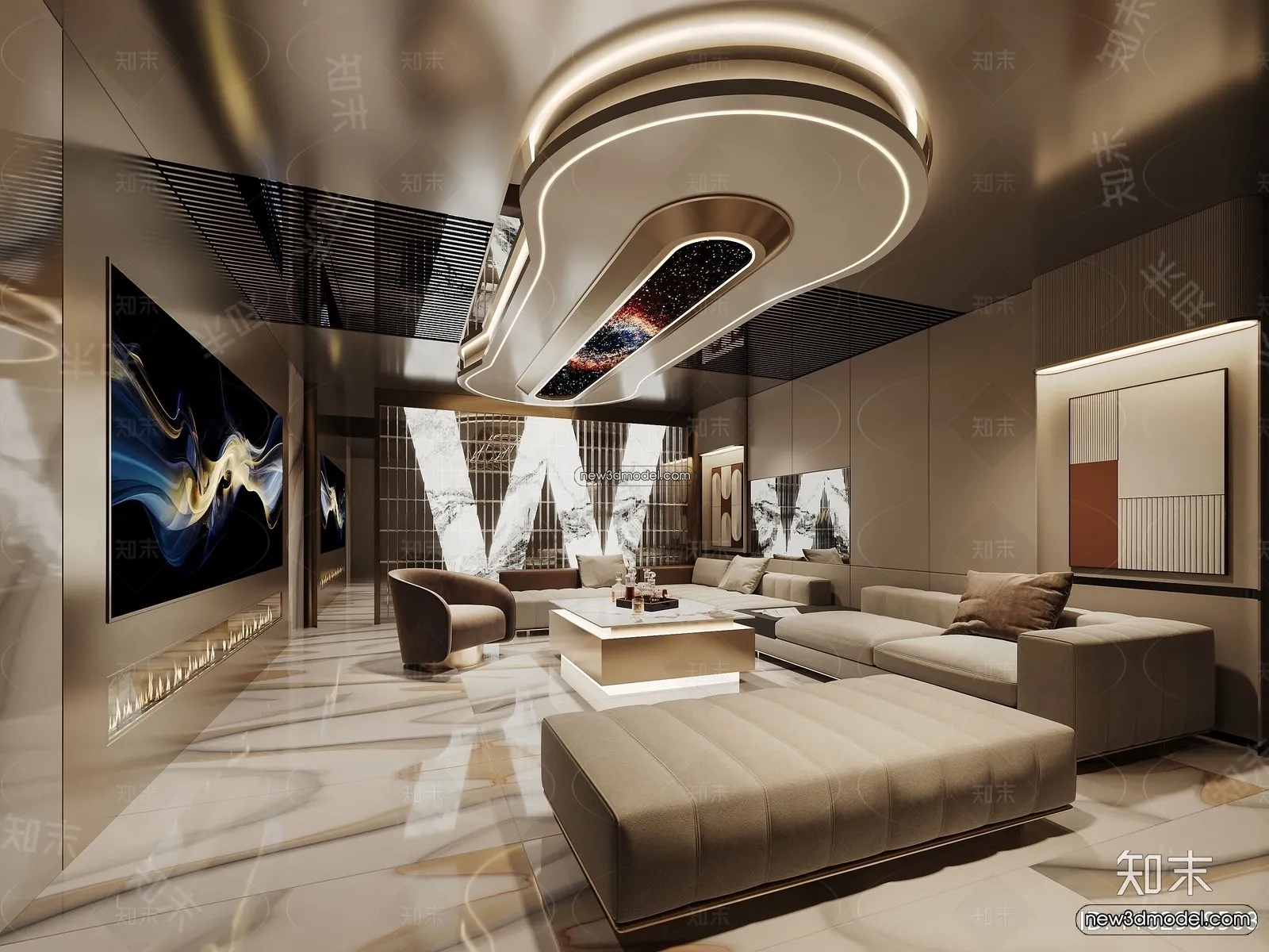 Interior 3D Model of KTV – 3D Blocks – 080 – CORONA