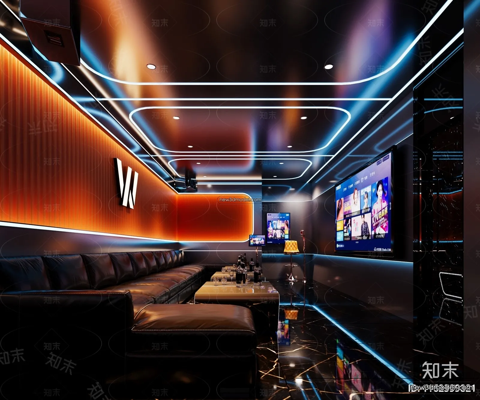 Interior 3D Model of KTV – 3D Blocks – 082 – CORONA