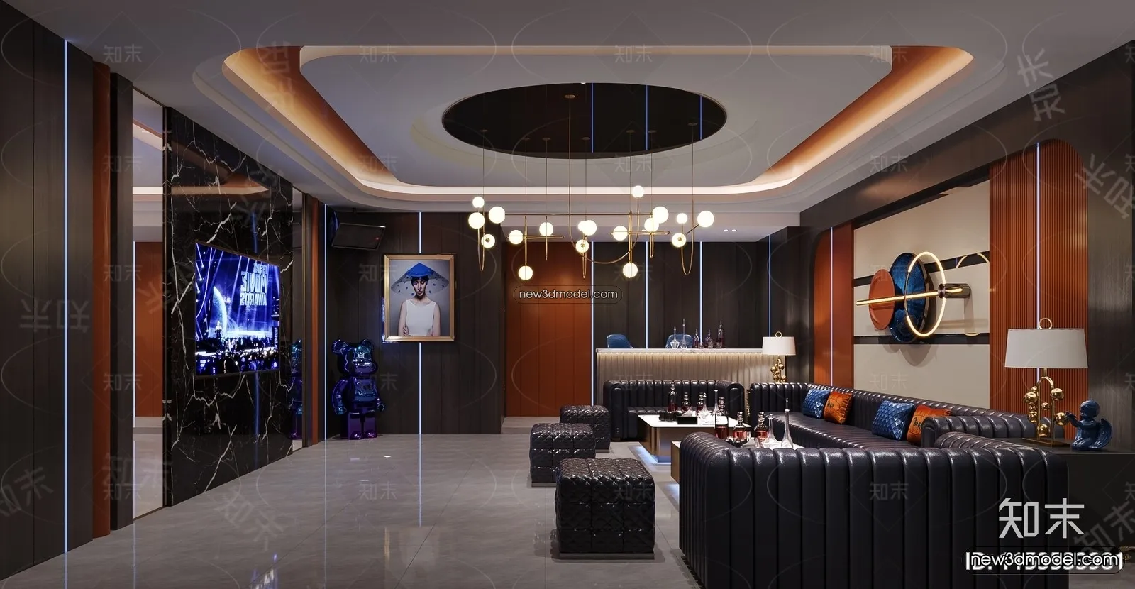 Interior 3D Model of KTV – 3D Blocks – 083 – CORONA