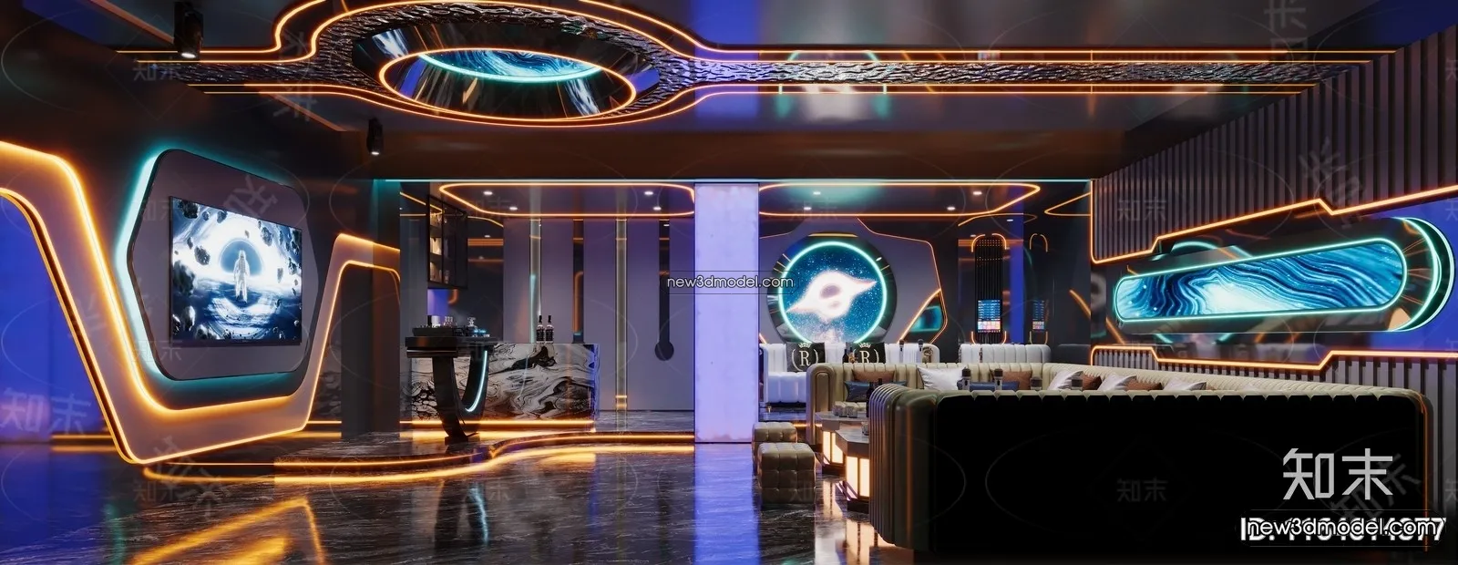 Interior 3D Model of KTV – 3D Blocks – 087 – CORONA