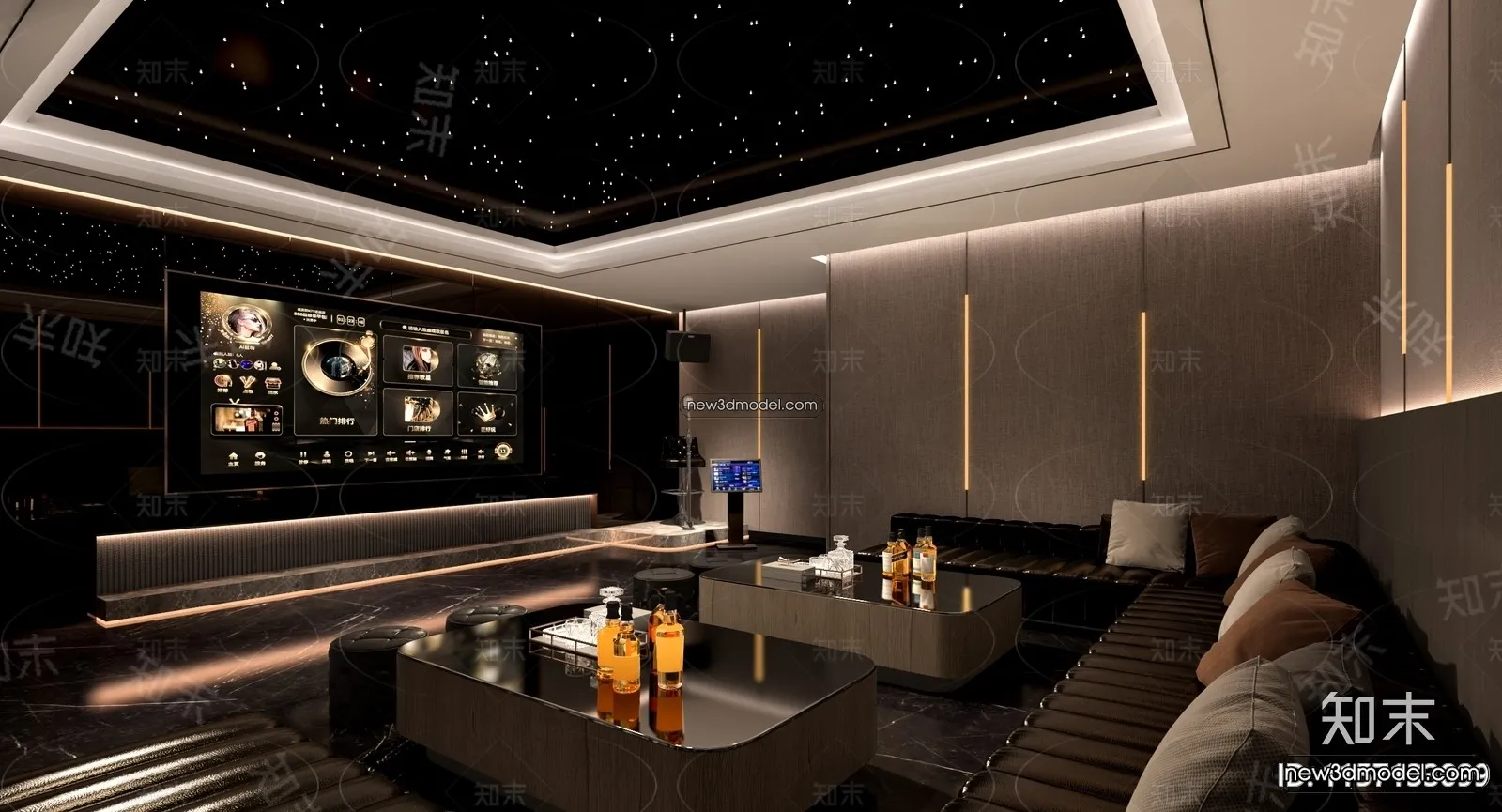 Interior 3D Model of KTV – 3D Blocks – 088 – VRAY