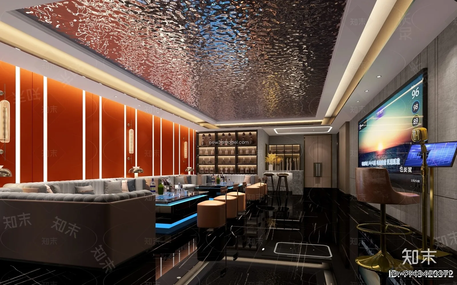 Interior 3D Model of KTV – 3D Blocks – 097 – VRAY