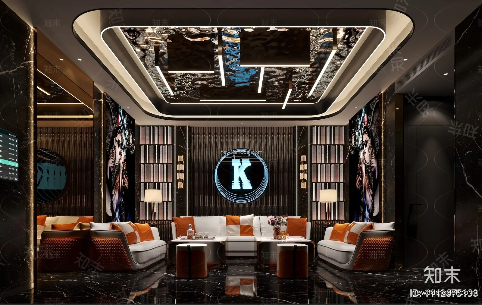 Interior 3D Model of KTV – 3D Blocks – 098 – CORONA