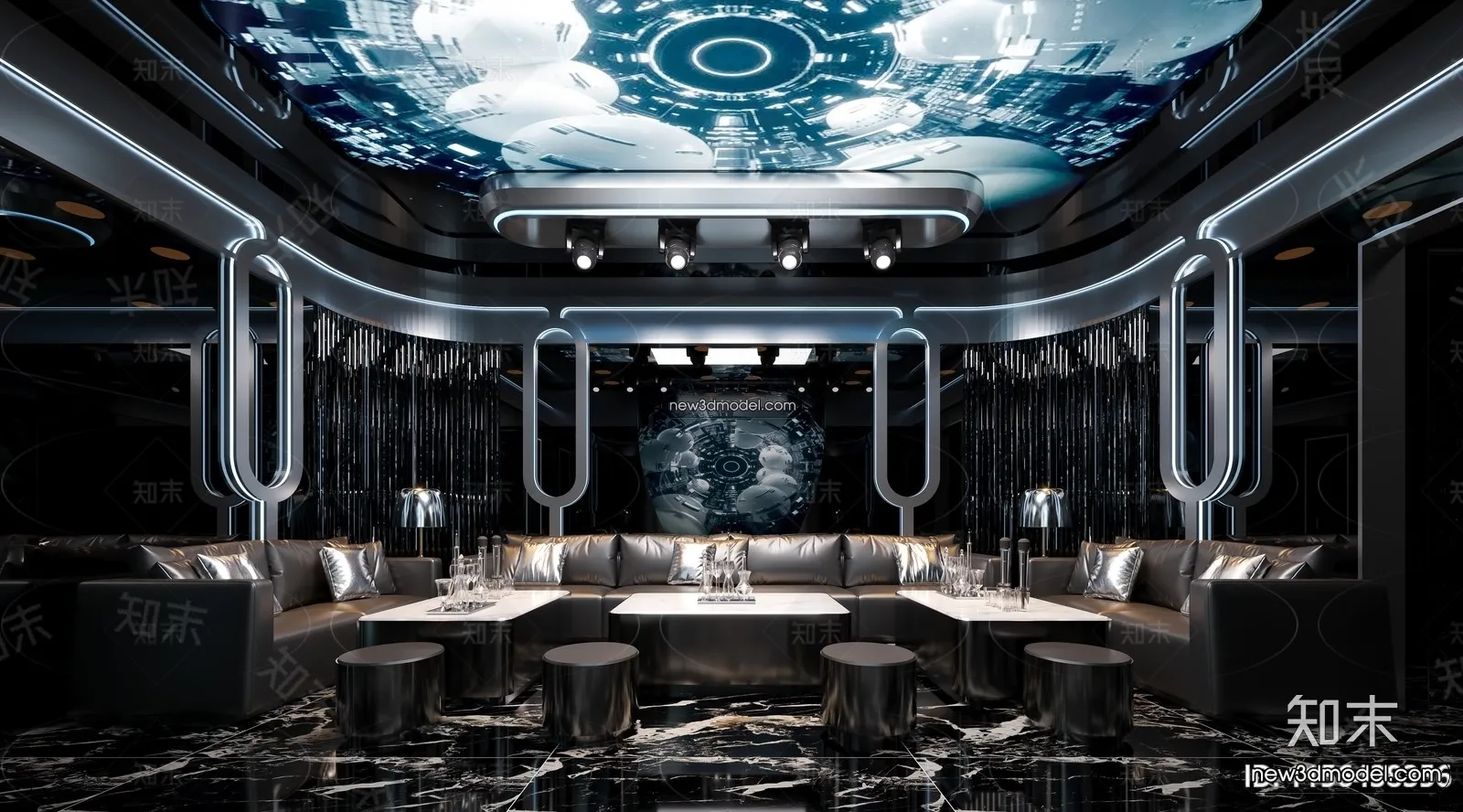 Interior 3D Model of KTV – 3D Blocks – 103 – CORONA