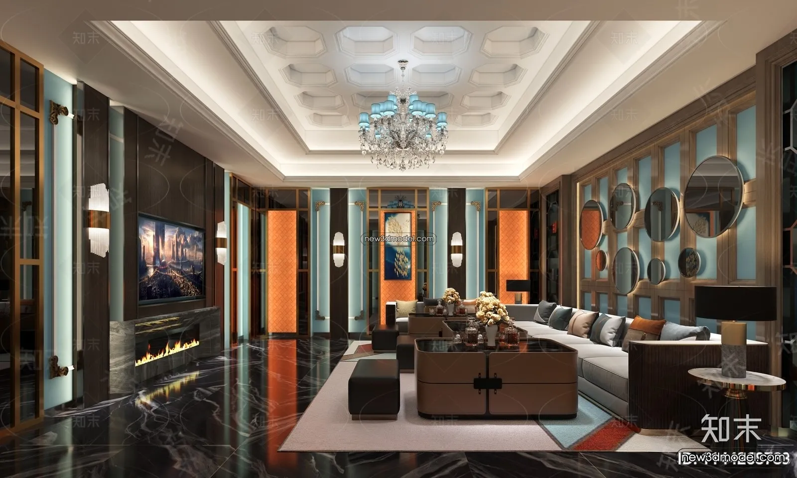 Interior 3D Model of KTV – 3D Blocks – 105 – VRAY