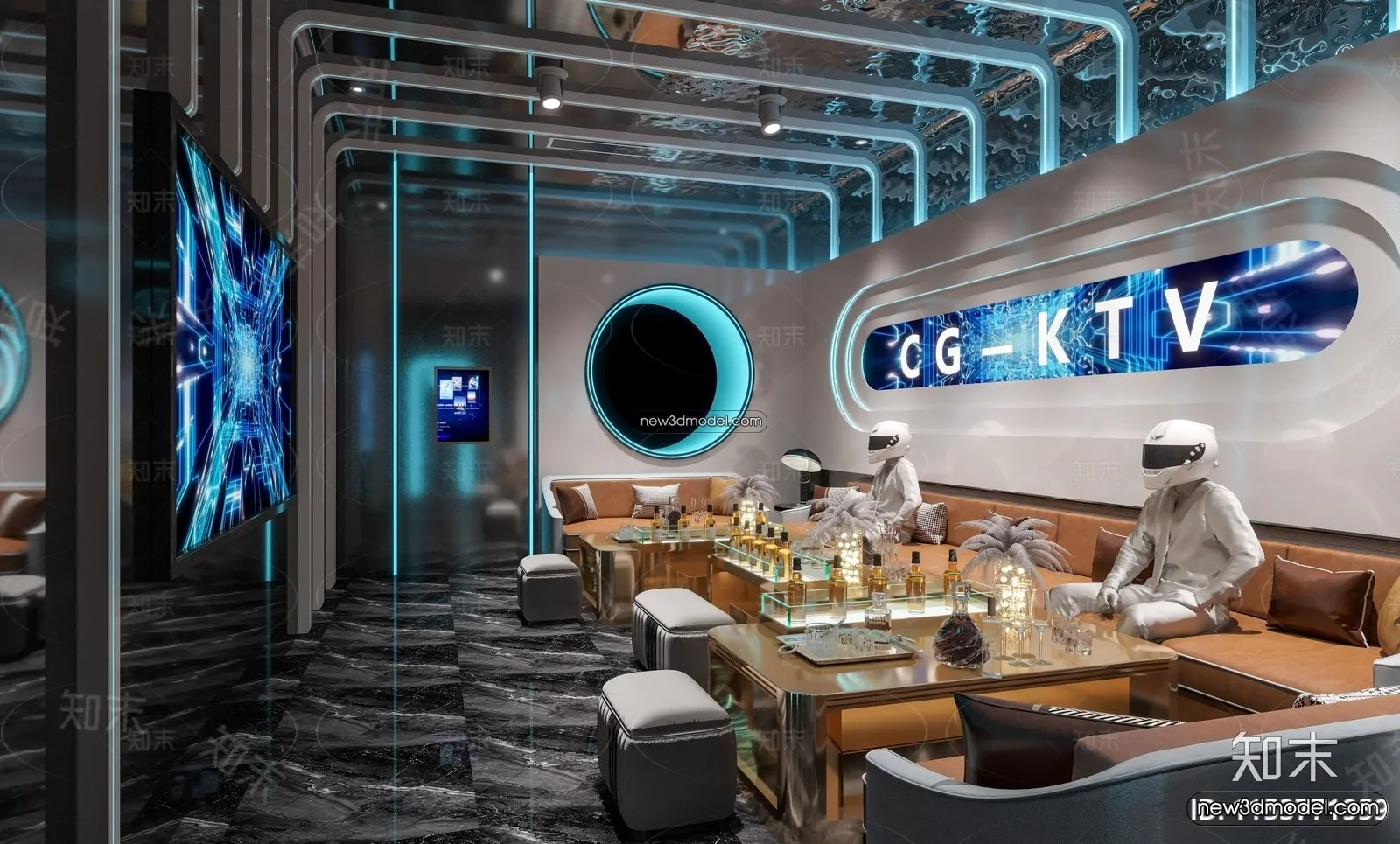 Interior 3D Model of KTV – 3D Blocks – 112 – CORONA