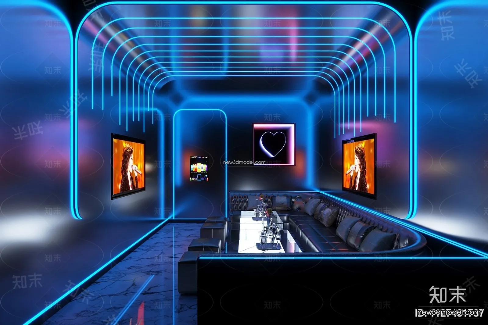 Interior 3D Model of KTV – 3D Blocks – 113 – VRAY