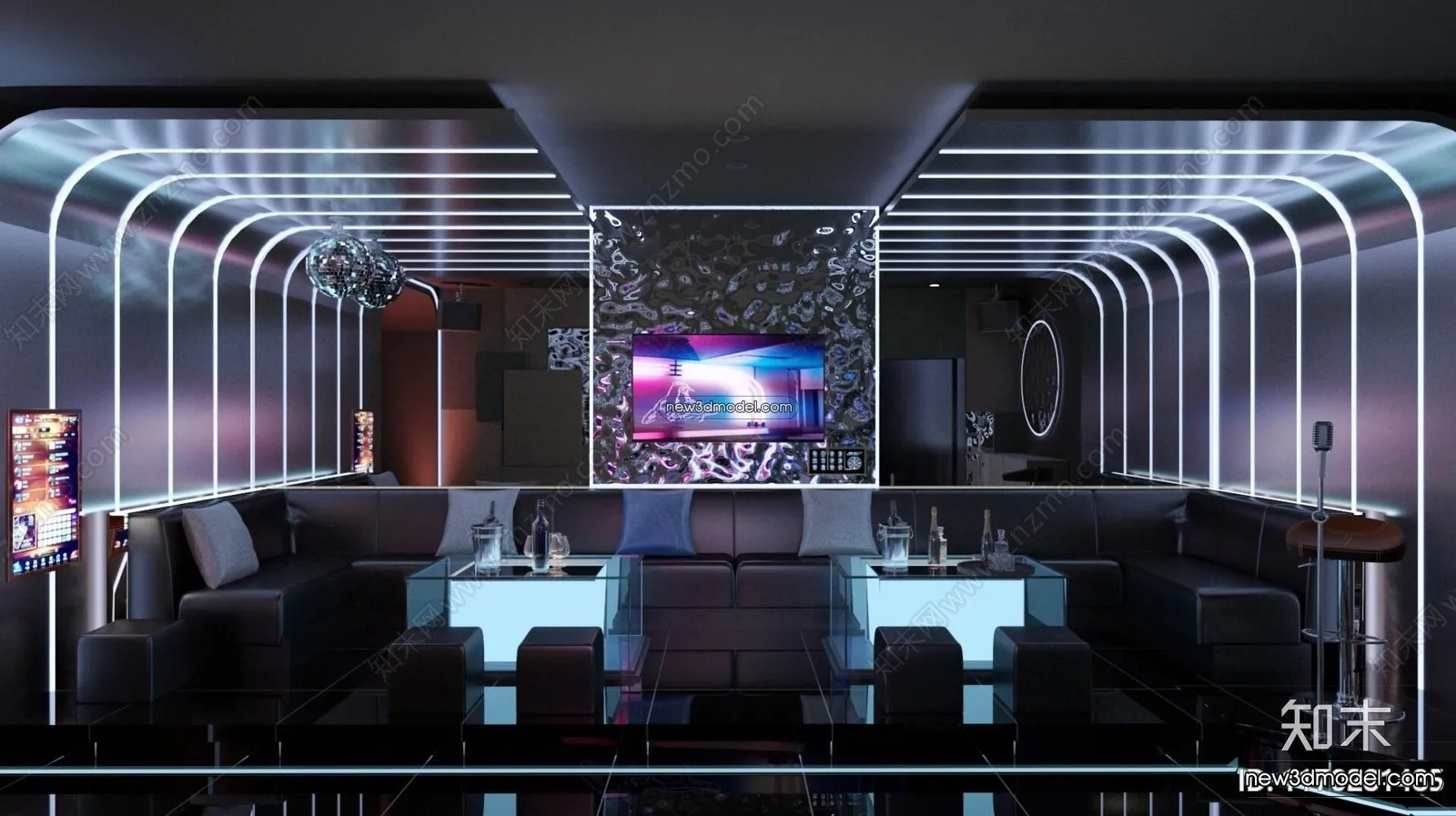 Interior 3D Model of KTV – 3D Blocks – 116 – CORONA