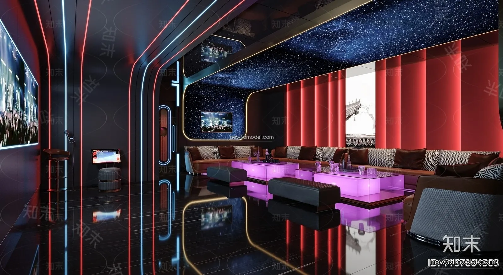 Interior 3D Model of KTV – 3D Blocks – 117 – CORONA