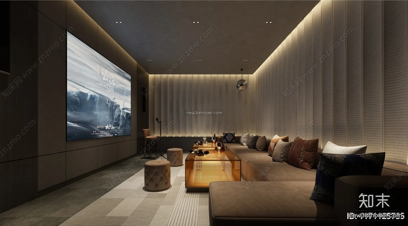 Interior 3D Model of KTV – 3D Blocks – 120 – VRAY