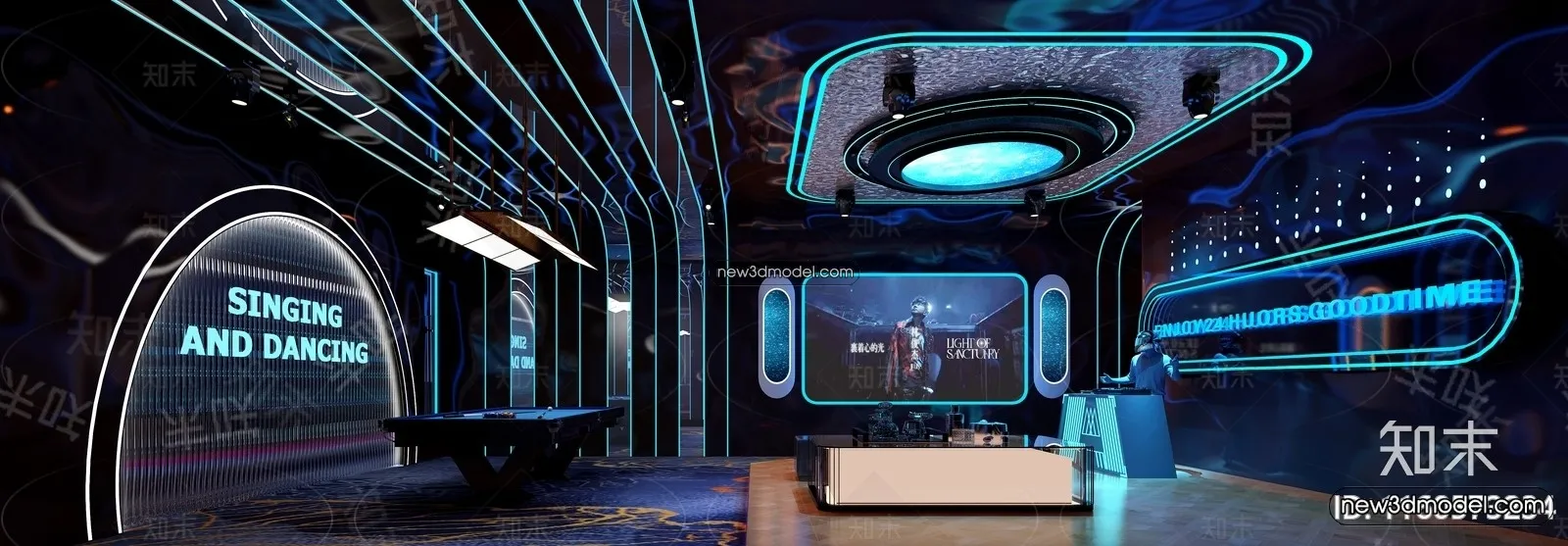 Interior 3D Model of KTV – 3D Blocks – 125 – VRAY