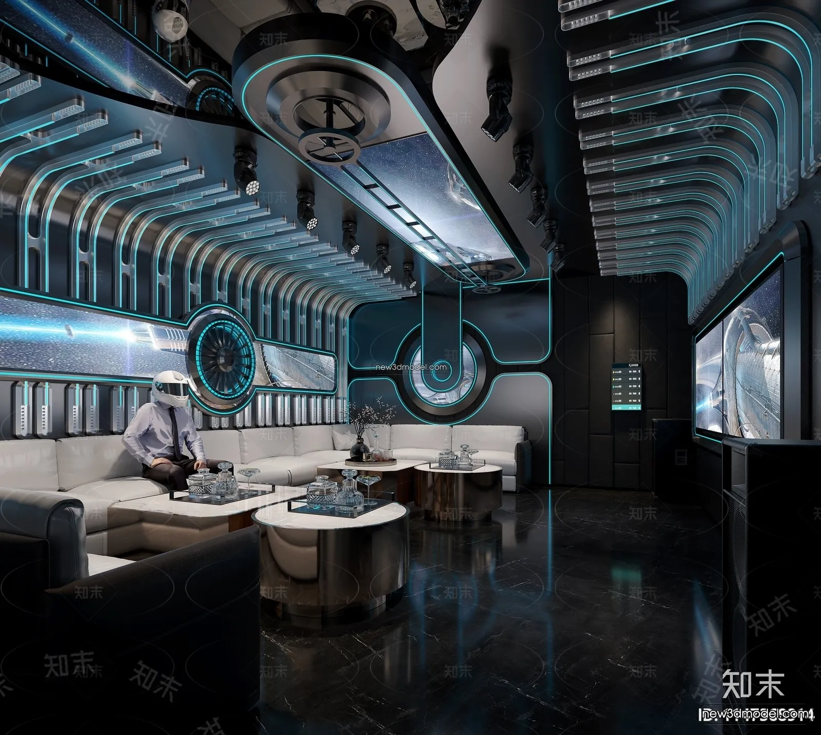 Interior 3D Model of KTV – 3D Blocks – 126 – CORONA