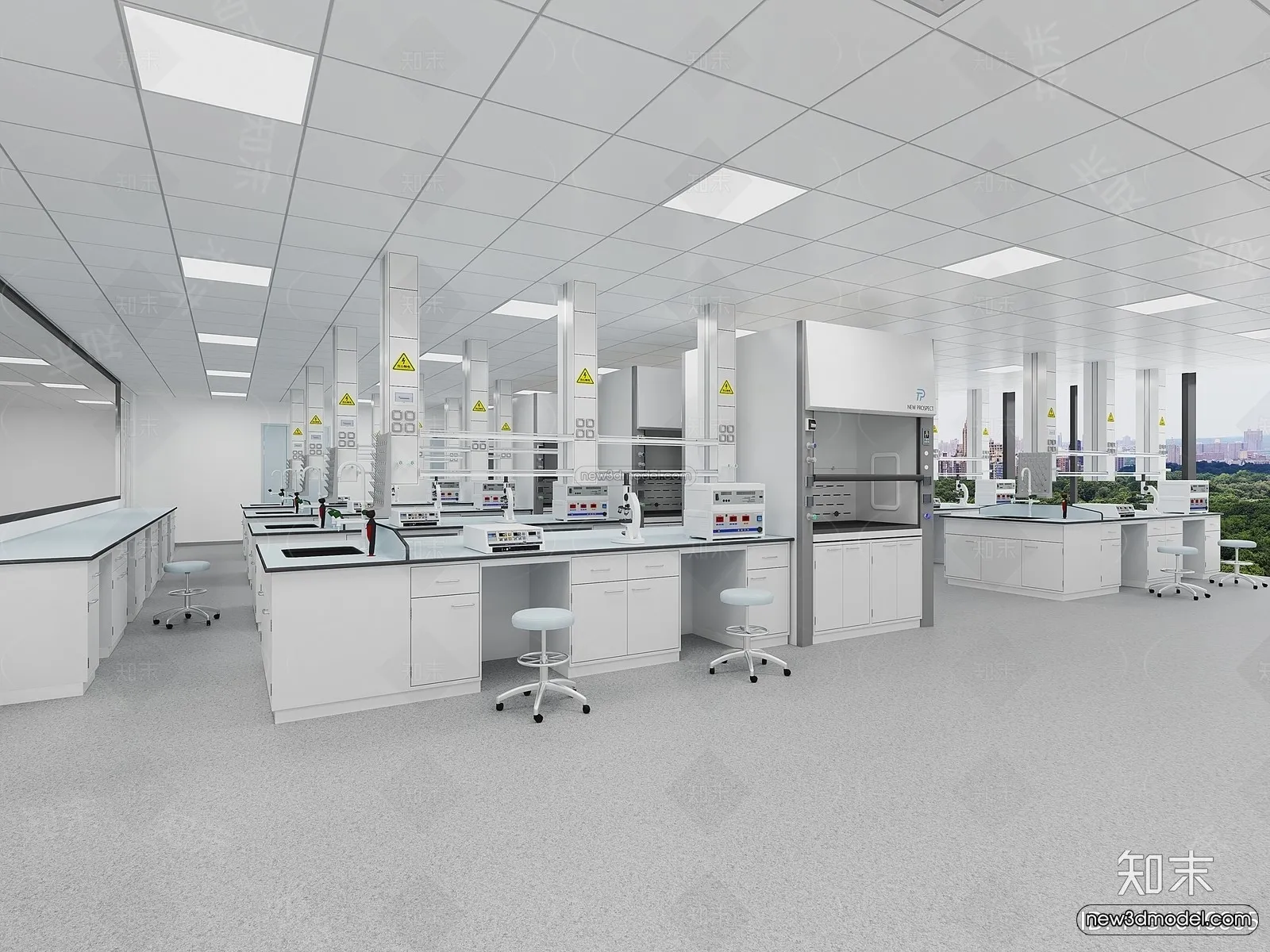 Interior 3D Model of Laboratory – 3D Scene – 001 – VRAY