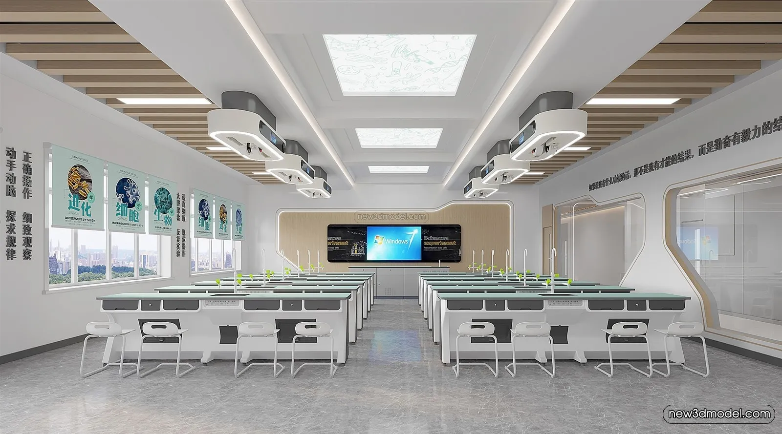 Interior 3D Model of Laboratory – 3D Scene – 004 – VRAY