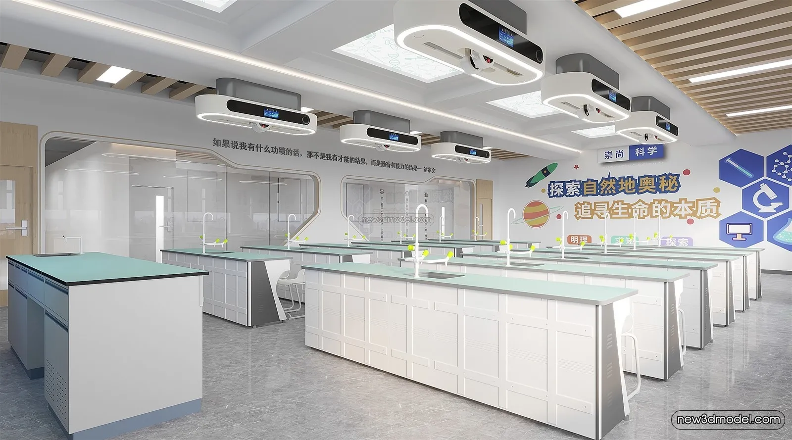 Interior 3D Model of Laboratory – 3D Scene – 005 – VRAY