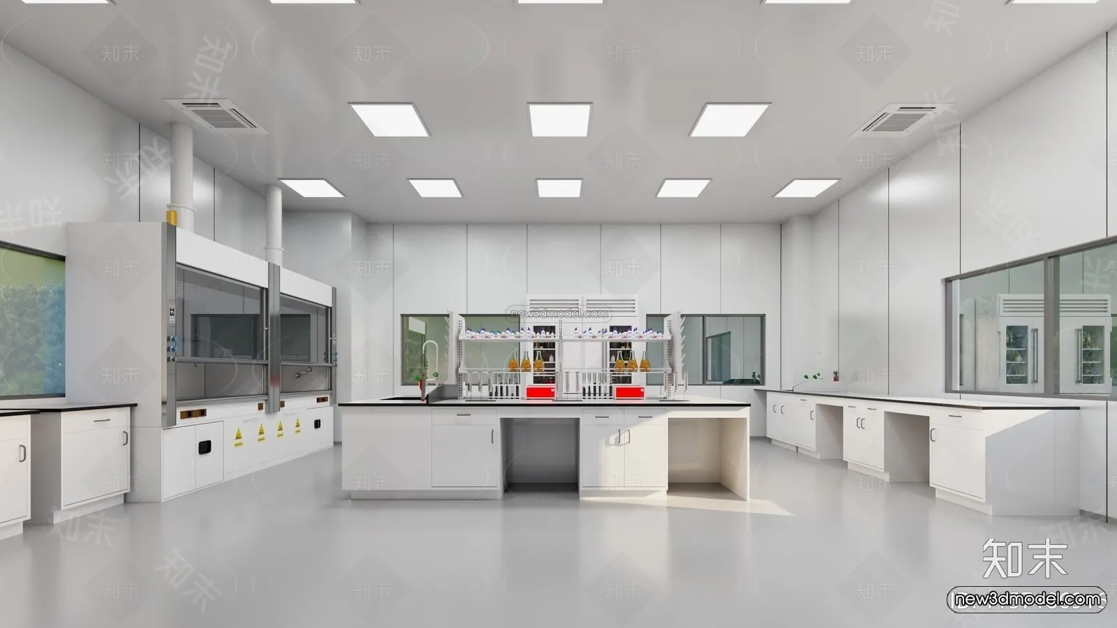 Interior 3D Model of Laboratory – 3D Scene – 007 – VRAY