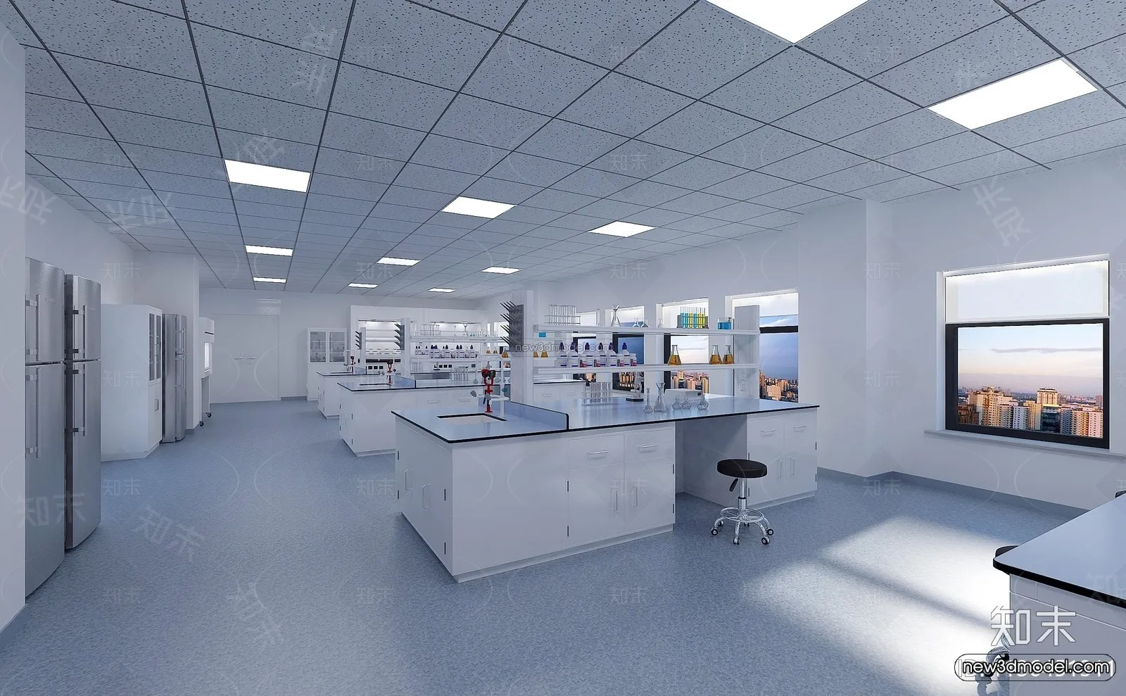 Interior 3D Model of Laboratory – 3D Scene – 009 – VRAY