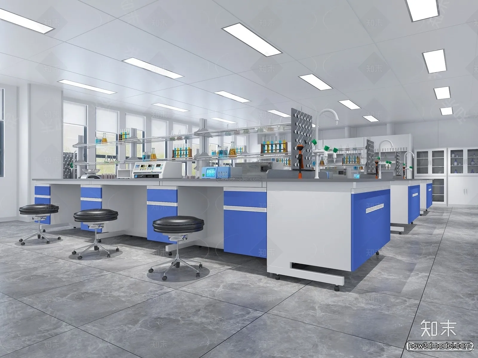 Interior 3D Model of Laboratory – 3D Scene – 013 – VRAY