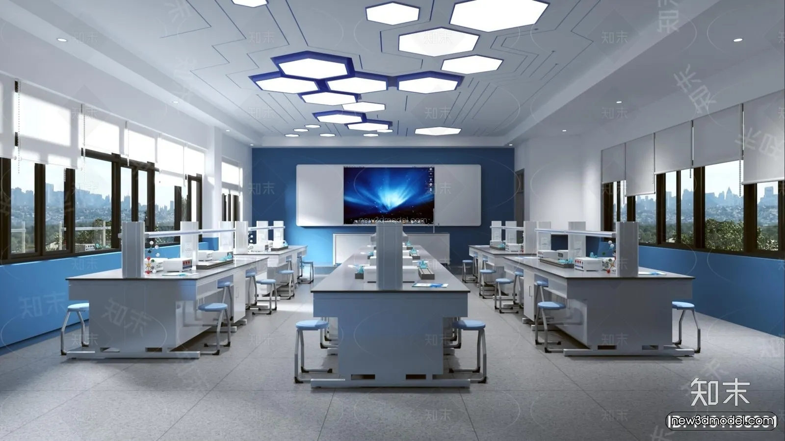 Interior 3D Model of Laboratory – 3D Scene – 014 – VRAY