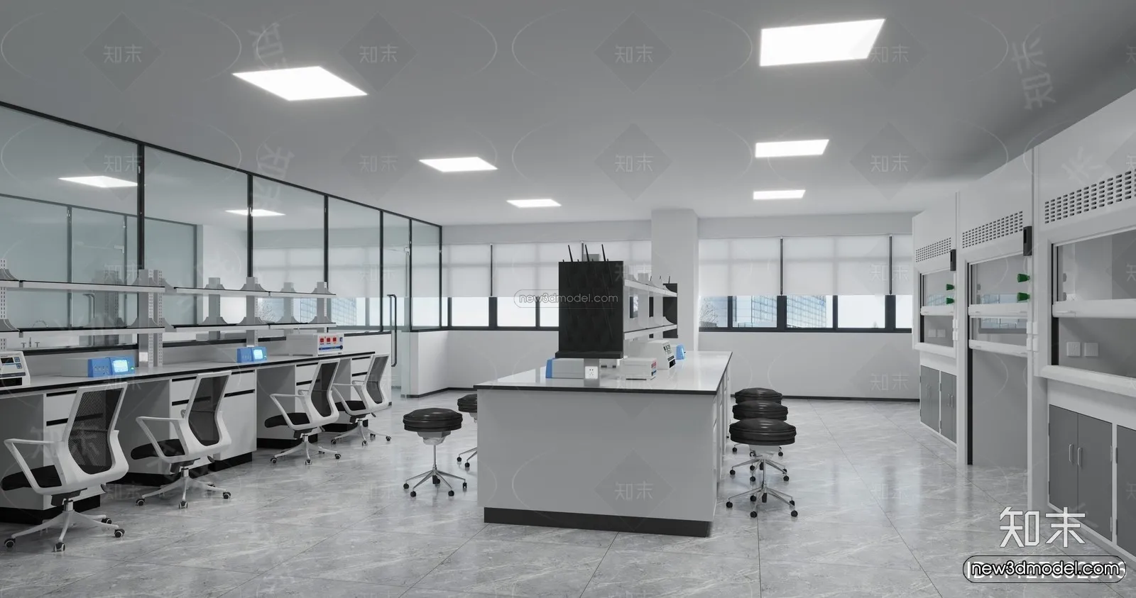 Interior 3D Model of Laboratory – 3D Scene – 015 – VRAY