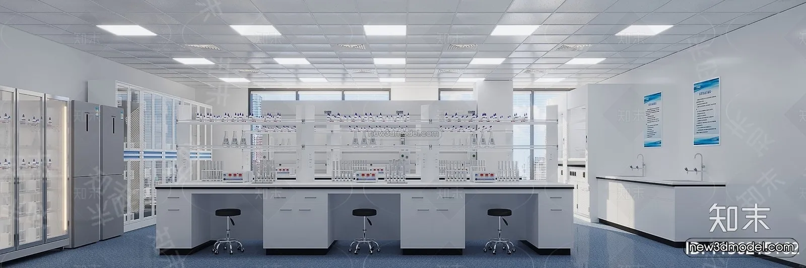 Interior 3D Model of Laboratory – 3D Scene – 017 – CORONA