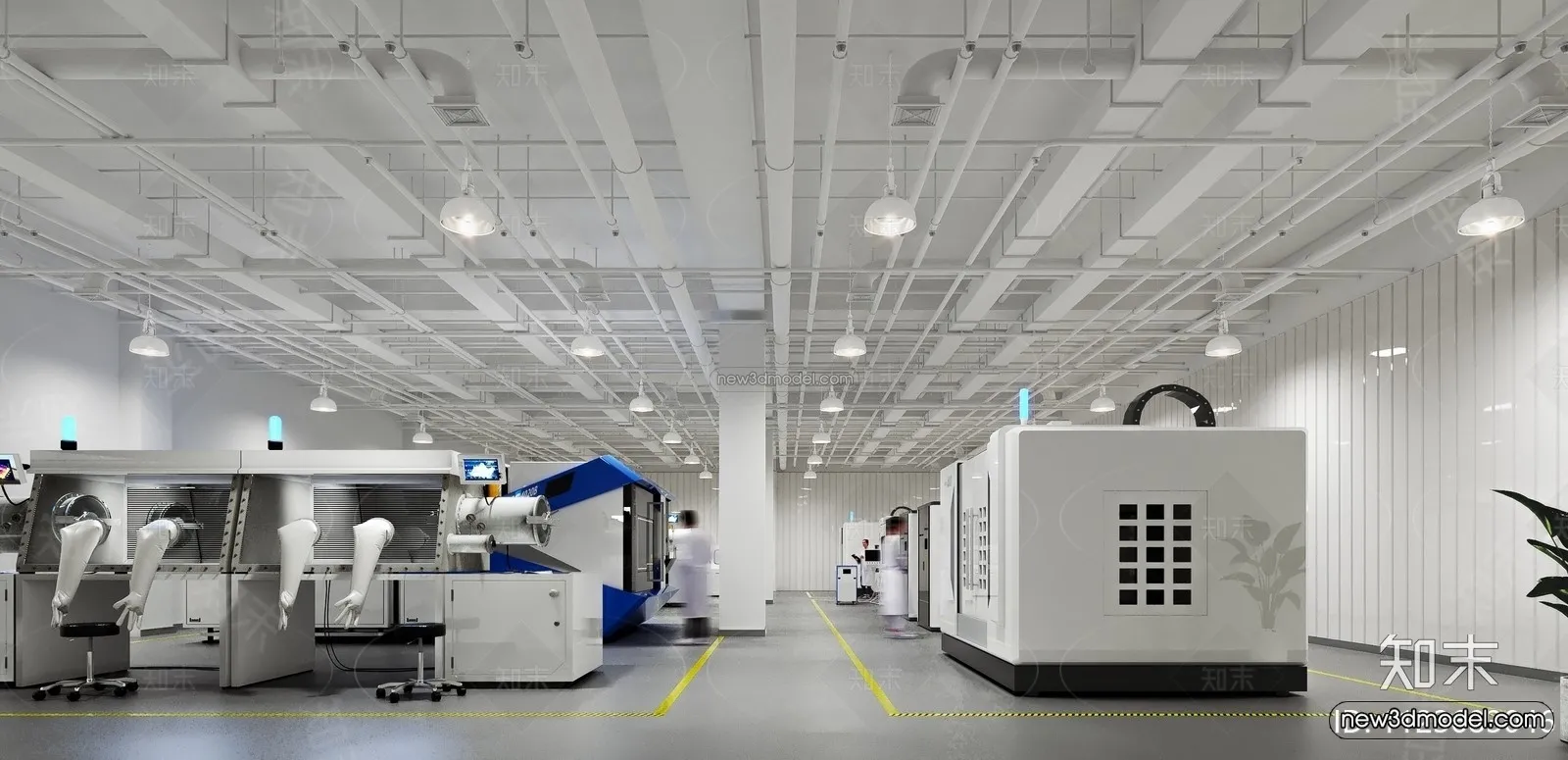 Interior 3D Model of Laboratory – 3D Scene – 023 – VRAY