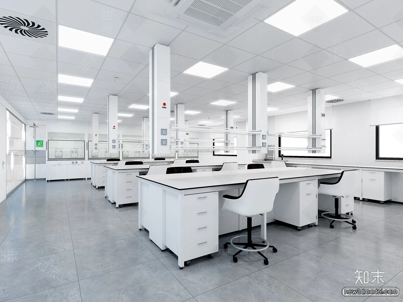 Interior 3D Model of Laboratory – 3D Scene – 025 – VRAY