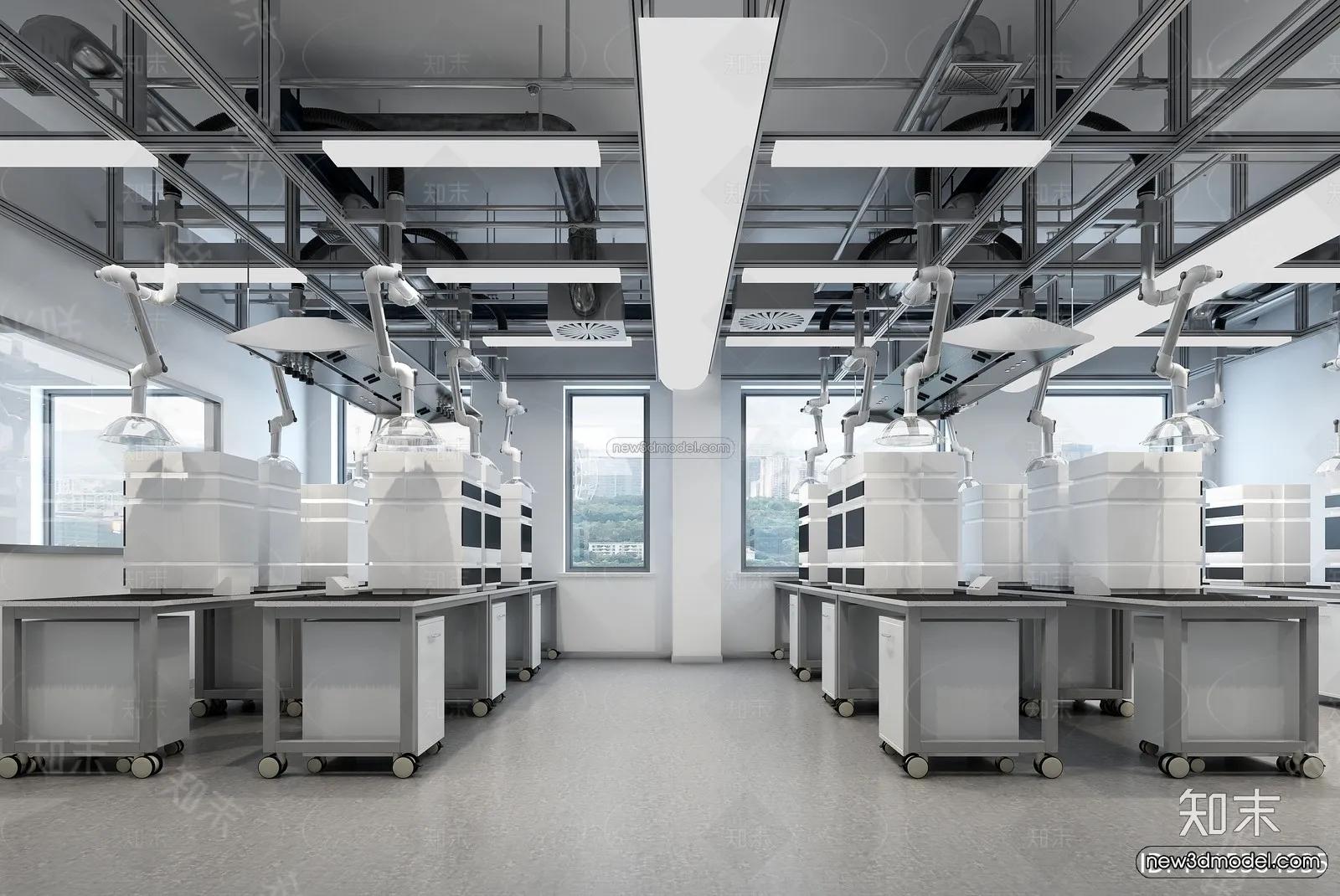 Interior 3D Model of Laboratory – 3D Scene – 026 – VRAY