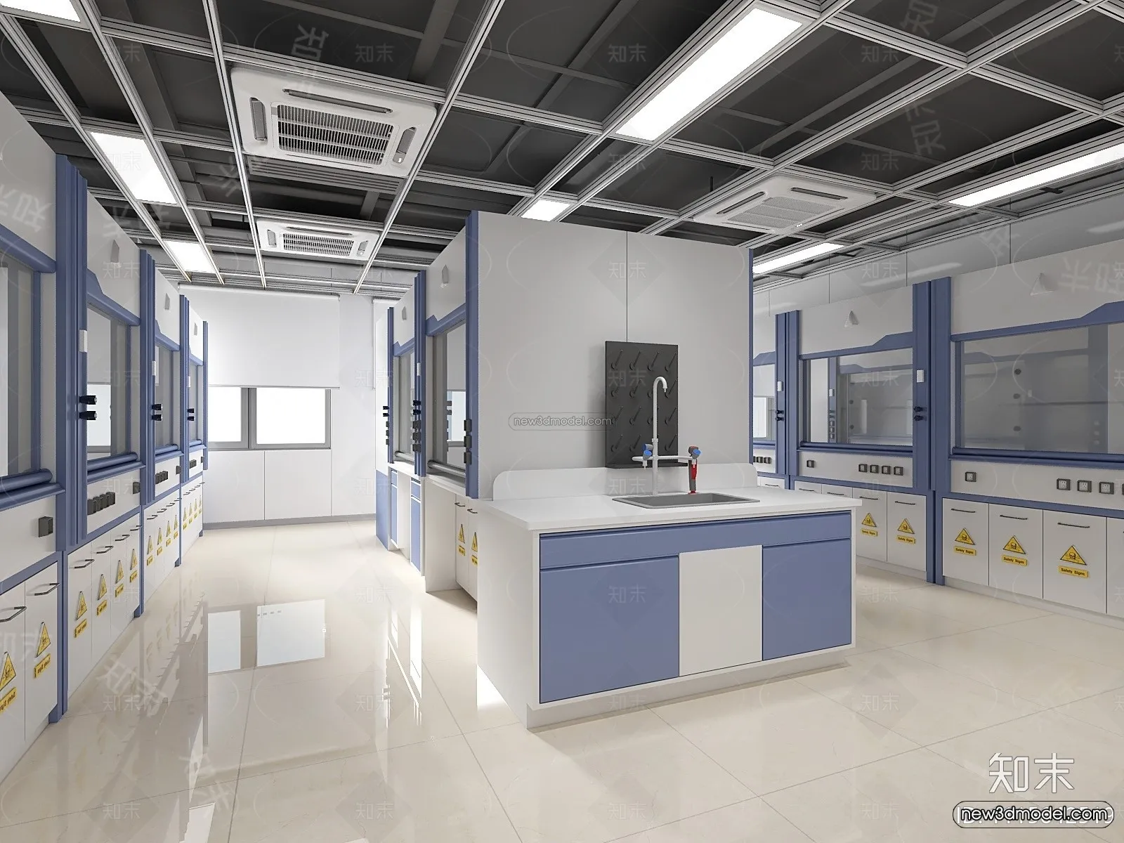 Interior 3D Model of Laboratory – 3D Scene – 027 – VRAY