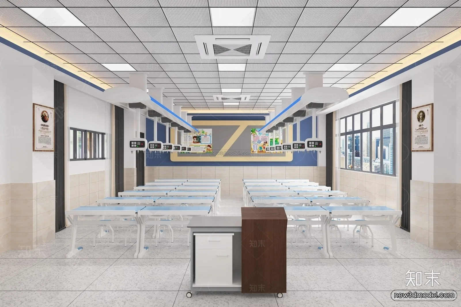 Interior 3D Model of Laboratory – 3D Scene – 029 – VRAY