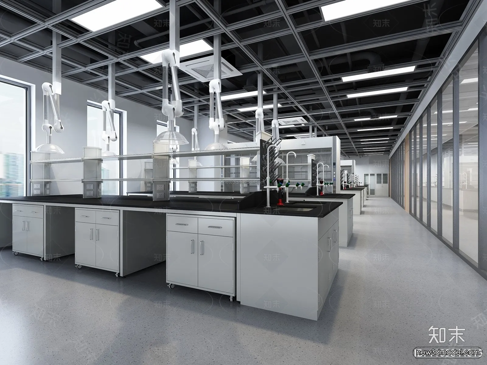 Interior 3D Model of Laboratory – 3D Scene – 032 – VRAY