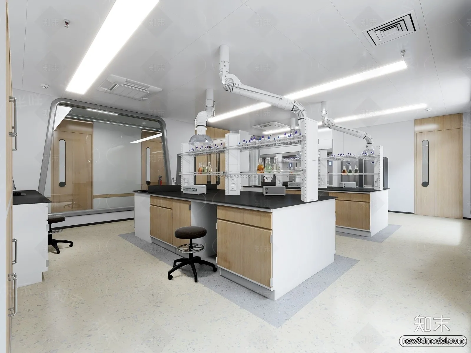Interior 3D Model of Laboratory – 3D Scene – 033 – VRAY